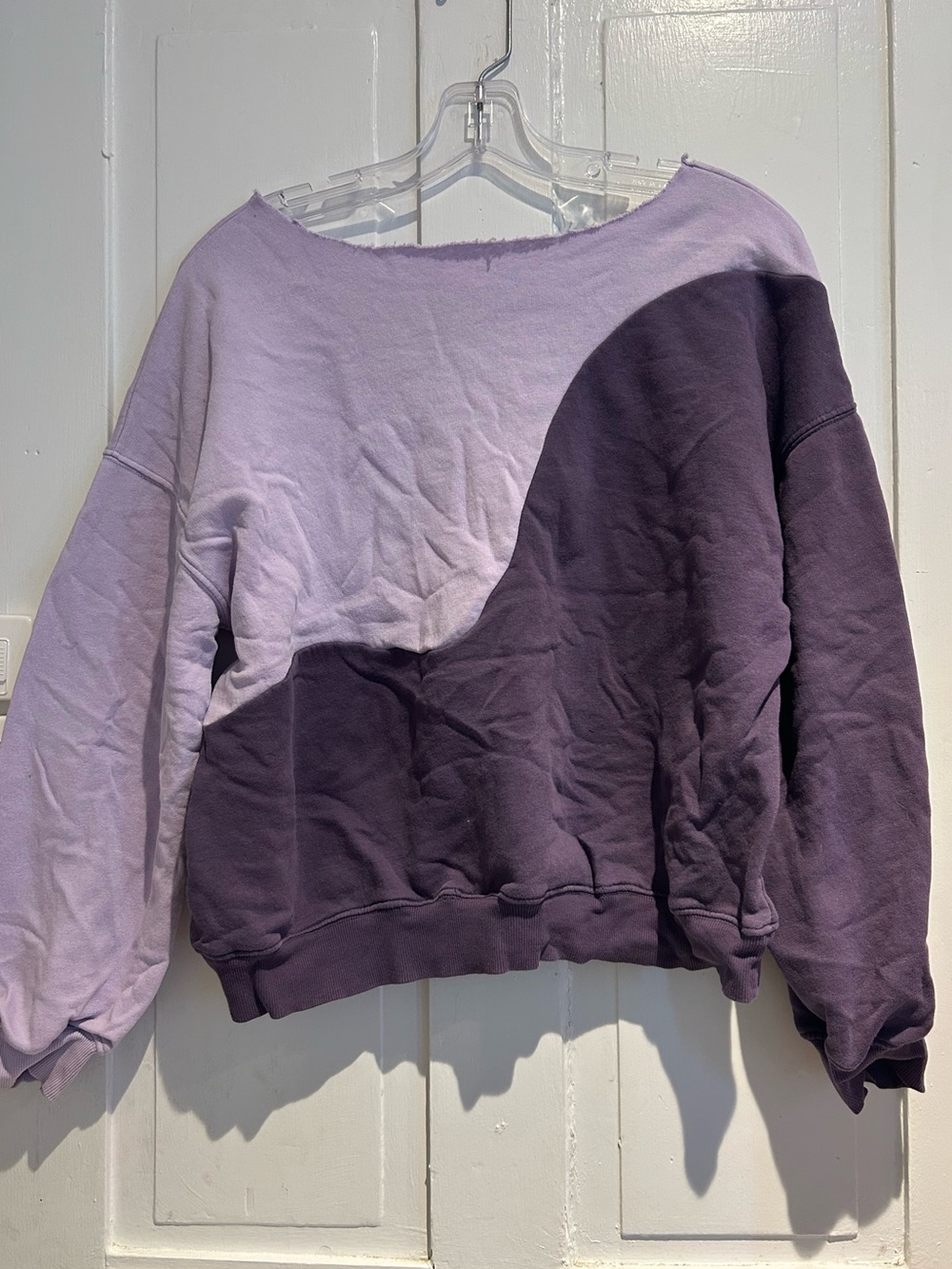 Girls dark purple and light purple sweatshirt